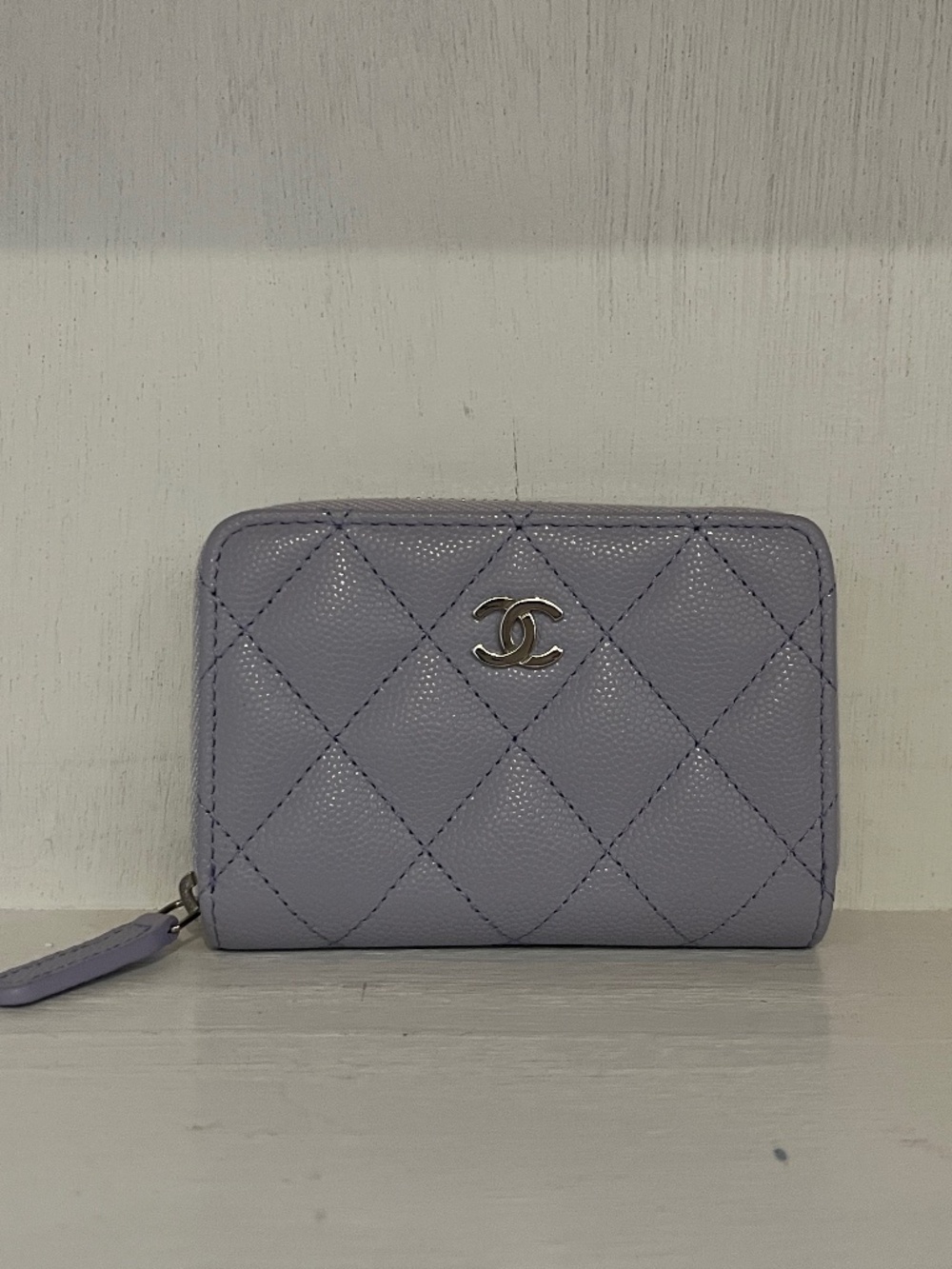 Chanel Zipped Card Holder (Lavender)